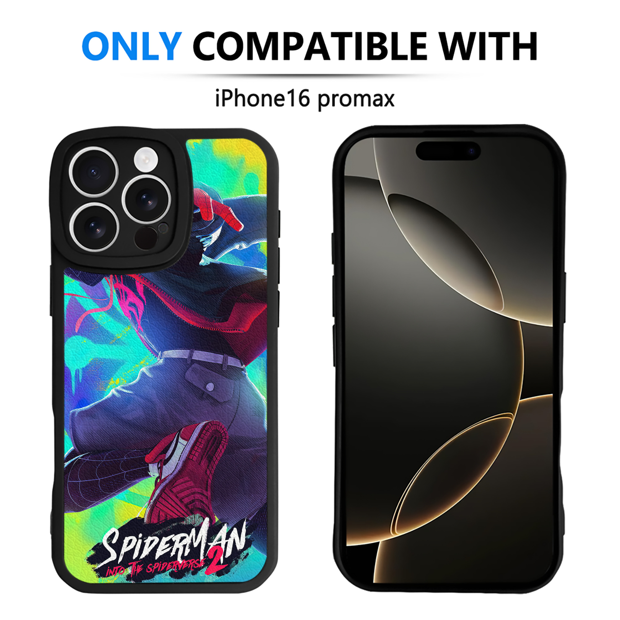 （画像用） Spider Man スパイダーマン 【iPhone 16シリーズ対応】シリコンスマホケース（レザー調） 材質：シリコン